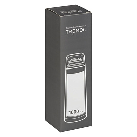 Термос Plain 1 л серебристый фото Термос Plain 1 л серебристый