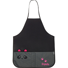 Фартук для труда Комус Класс (№1 School) Panda черный с нарукавниками