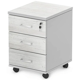 Тумба подкатная Комус Мебель (Easy to lead) Easy Standard с замком (сосна винтер/серый, 404x454x573 мм, 3 ящика)