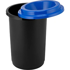 Контейнер для мусора Idea Эко 50 л пластик чёрный/синий (59x42x42 см)