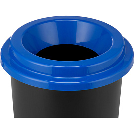 Контейнер для мусора Idea Эко 50 л пластик чёрный/синий (59x42x42 см)