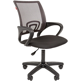 Кресло офисное Easy Chair 304 (LT) серое/черное (сетка/ткань, пластик)