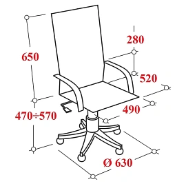 Кресло для руководителя Easy Chair 710 T чёрное (сетка, металл)