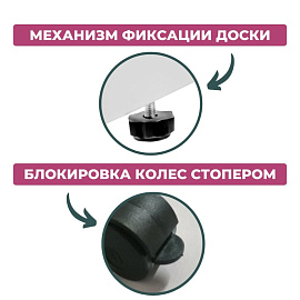 Доска магнитно-маркерная Attache (Attache Economy) Twist 100x150 см односекционная с лаковым покрытием (на колёсиках, полочка для маркеров)