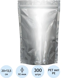 Пакет с замком zip-lock дой-пак Aviora PET глянцевый 20x13.5 см 92 мкм (300 штук в упаковке)