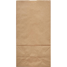 Крафт-пакет бумажный коричневый 127х80х248 мм 50 г/кв.м био (1000 штук в упаковке)