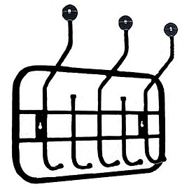 Вешалка настенная ТС1 N20 (черный, 5 крючков) фото Вешалка настенная ТС1 N20 (черный, 5 крючков)