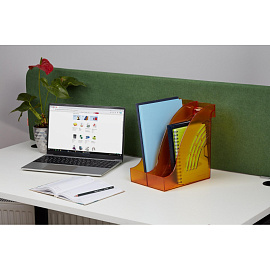 Подставка-органайзер для канцелярских принадлежностей Attache Яркий офис 12 отделений оранжевая 10x17.5x17.5 см