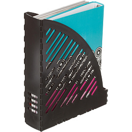 Лоток вертикальный для бумаг 70 мм Attache пластиковый черный сборный