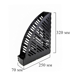 Лоток вертикальный для бумаг 70 мм Attache пластиковый черный сборный