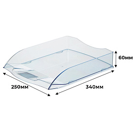 Лоток горизонтальный для бумаг Attache office пластиковый голубой