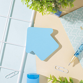 Стикеры фигурные Attache Selection Стрелка 70х70 мм неоновые синие (1 блок на 50 листов)