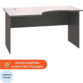 Стол эргономичный Стратегия EB1-01.31С левый (серый, 1400х1000х735 мм)