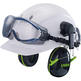 Наушники противошумные Uvex K1H с креплением на каску 27 дБ черные (2600201)