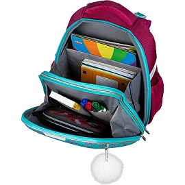 Ранец №1 School Basic Корги анатомический розовый с двумя отделениями