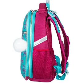 Ранец №1 School Basic Корги анатомический розовый с двумя отделениями