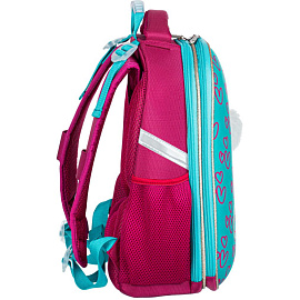 Ранец №1 School Basic Корги анатомический розовый с двумя отделениями