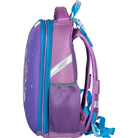Ранец №1 School Basic Олененок анатомический фиолетовый с двумя отделениями
