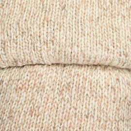 Перчатки-варежки утеплённые Айсер полушерстяные со спилковым покрытием бежевые (5 нитей, размер 10-11, XXL)