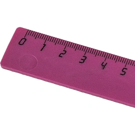 Линейка №1 School 15 см пластиковая розовая
