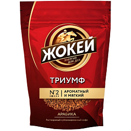 Кофе растворимый сублимированный Жокей Триумф 450 г (пакет)