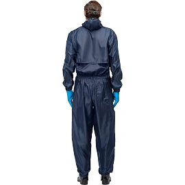 Комбинезон многоразовый с капюшоном Jeta Safety JPC75b синий 55 г/кв.м (размер L)
