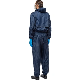 Комбинезон многоразовый с капюшоном Jeta Safety JPC75b синий 55 г/кв.м (размер L)
