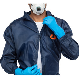 Комбинезон многоразовый с капюшоном Jeta Safety JPC75b синий 55 г/кв.м (размер XXL)