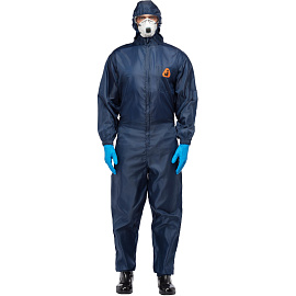 Комбинезон многоразовый с капюшоном Jeta Safety JPC75b синий 55 г/кв.м (размер XXL)