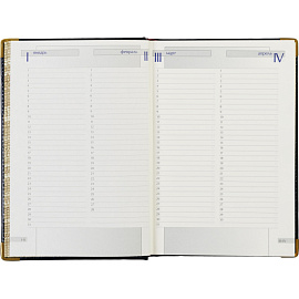 Ежедневник полудатированный Bruno Visconti Imperium натуральная кожа А5 208 листов синий (золотистый обрез)