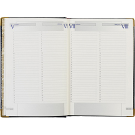 Ежедневник полудатированный Bruno Visconti Imperium натуральная кожа А5 208 листов синий (золотистый обрез)