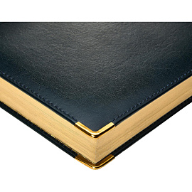 Ежедневник полудатированный Bruno Visconti Imperium натуральная кожа А5 208 листов синий (золотистый обрез)