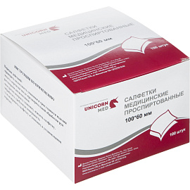 Салфетка антисептическая для инъекций Soyuz спиртовая 60x100 мм (100 штук в упаковке)