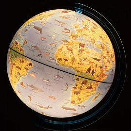 Глобус Globen зоогеографический 25 см интерактивный с подсветкой