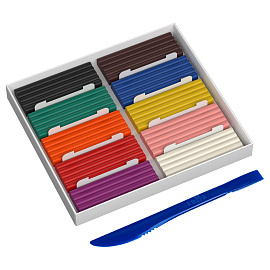 Пластилин классический ГАММА "Юный художник NEW", 10 цветов, 140 г, со стеком, картонная упаковка, 280044 фото Пластилин классический ГАММА "Юный художник NEW", 10 цветов, 140 г, со стеком, картонная упаковка, 280044