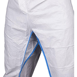 Комбинезон одноразовый с капюшоном Lakeland MicroMAX NS CoolSuit белый/синий 45-55 г/кв.м (размер 54-58, XL, EMNC428)