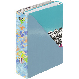 Лоток вертикальный для бумаг 75 мм Attache Selection Travel картонный голубой