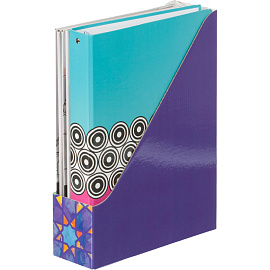 Лоток вертикальный для бумаг 75 мм Attache Selection Travel картонный фиолетовый