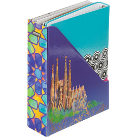 Лоток вертикальный для бумаг 75 мм Attache Selection Travel картонный фиолетовый