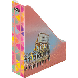 Лоток вертикальный для бумаг 75 мм Attache Selection Travel картонный красный