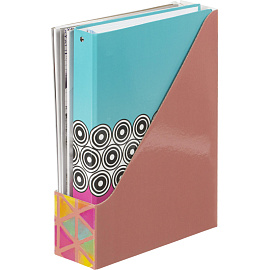 Лоток вертикальный для бумаг 75 мм Attache Selection Travel картонный красный