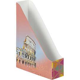 Лоток вертикальный для бумаг 75 мм Attache Selection Travel картонный красный