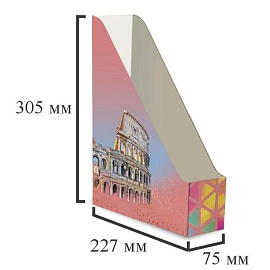 Лоток вертикальный для бумаг 75 мм Attache Selection Travel картонный красный