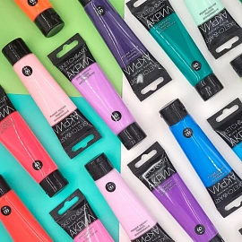 Краска акриловая Bruno Visconti розовая флуоресцентная 60 мл