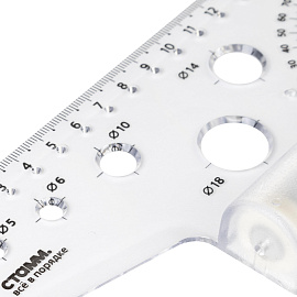 Линейка рейсшина Стамм ЛР25/ЛР-30478 30 см пластиковая прозрачная