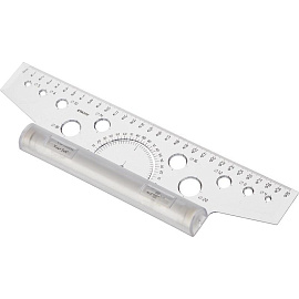 Линейка рейсшина Стамм ЛР25/ЛР-30478 30 см пластиковая прозрачная