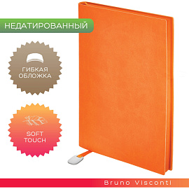 Ежедневник недатированный Bruno Visconti Mercury искусственная кожа A5 136 листов оранжевый (оранжевый обрез), 3-435/01