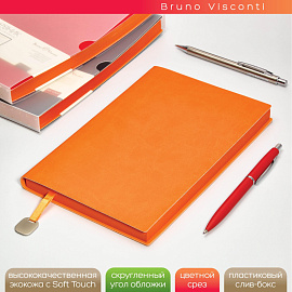 Ежедневник недатированный Bruno Visconti Mercury искусственная кожа A5 136 листов оранжевый (оранжевый обрез), 3-435/01