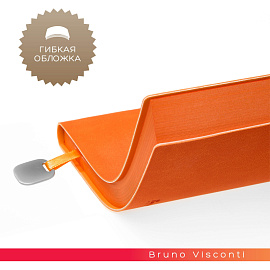 Ежедневник недатированный Bruno Visconti Mercury искусственная кожа A5 136 листов оранжевый (оранжевый обрез), 3-435/01