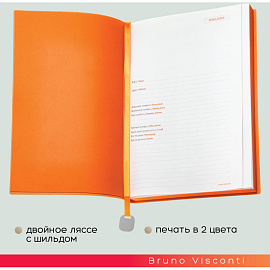 Ежедневник недатированный Bruno Visconti Mercury искусственная кожа A5 136 листов оранжевый (оранжевый обрез), 3-435/01